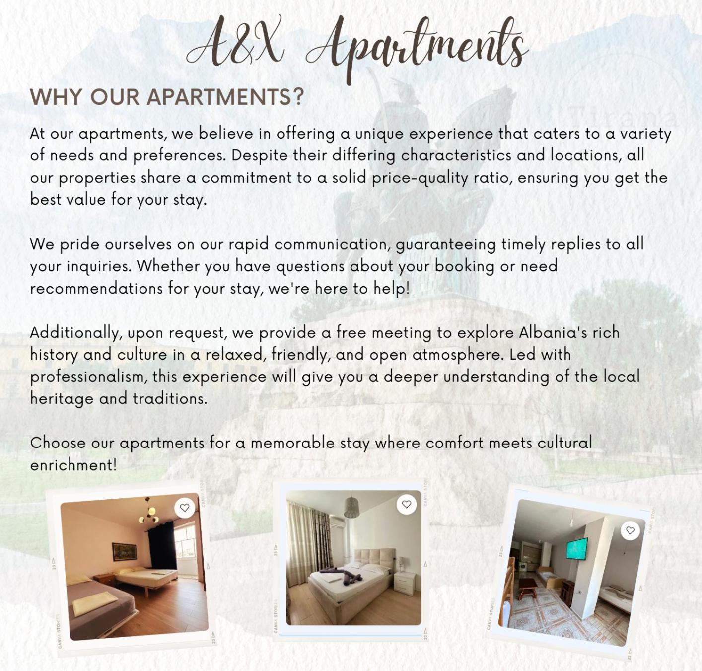 A&X Lovely And Central Apartment - 24H Self Check-In Tirana Eksteriør billede